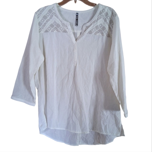 Kuhl Button Detail Blouse White Size XL - Picture 1 of 8
